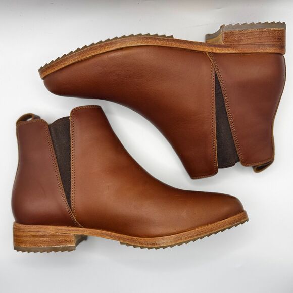 Nisolo Chelsea Leather Boots Women’s Size 5 Brown Handmade in Peru Sustainable - Picture 1 of 7